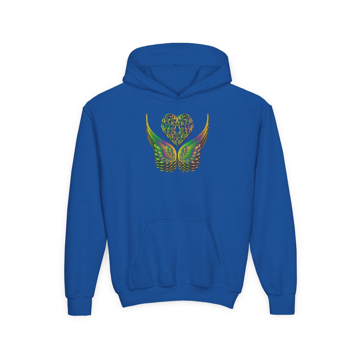 Youth Ethereal Heart and Wings Hoodie - Perfect for Nature Lovers