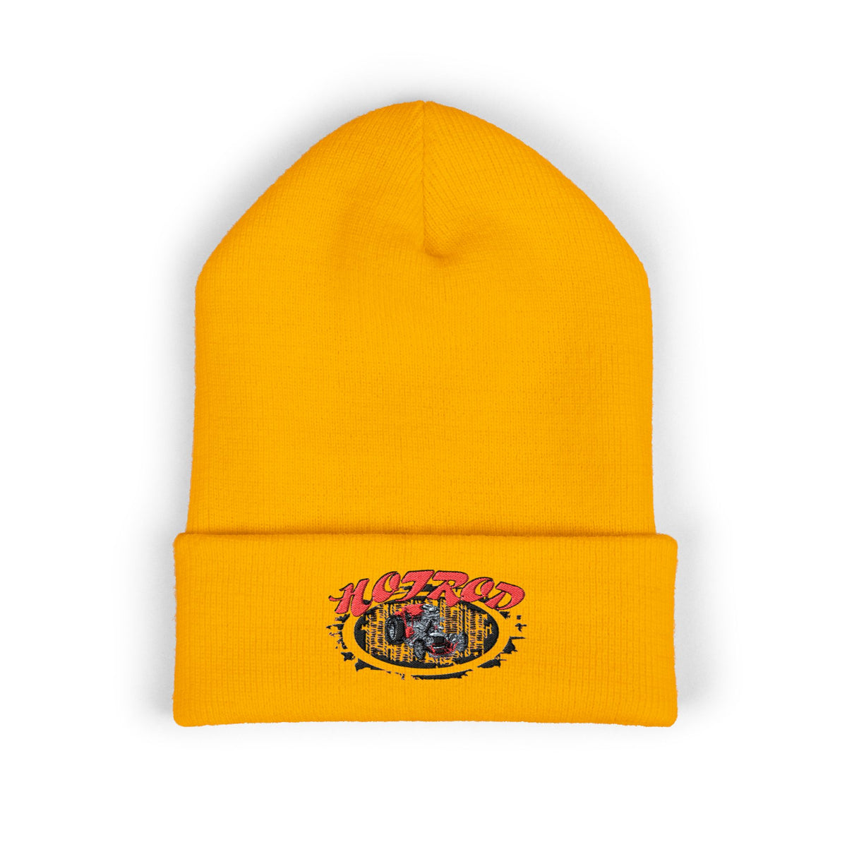 Retro Hotrod Graphic Beanie with Embroidered Design