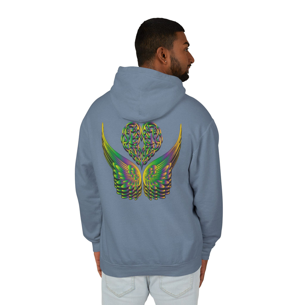 Ethereal Heart and Wings Hoodie for Nature Lovers - Lightweight™
