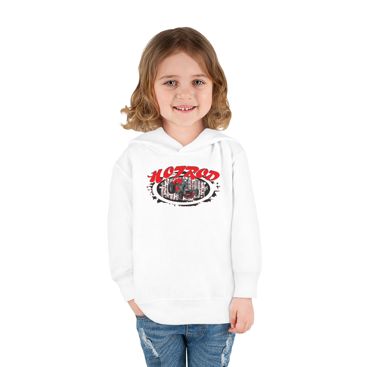 Toddler Retro Hotrod Graphic Hoodie for Young Motorheads