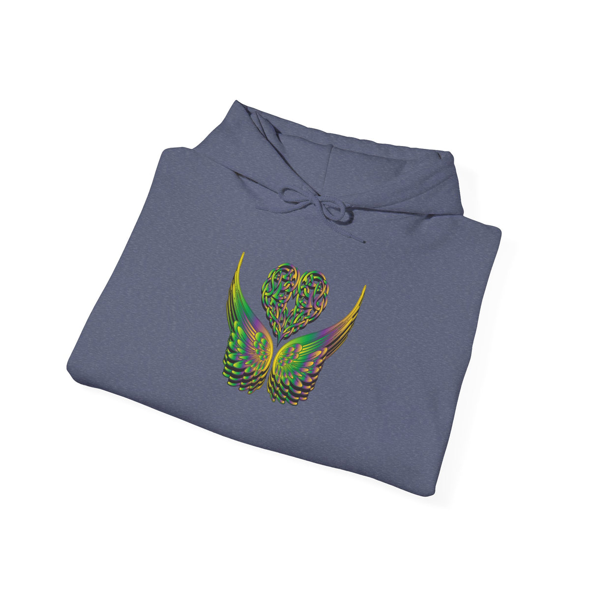 Ethereal Heart and Wings Hoodie for Nature Lovers - Heavy Blend™