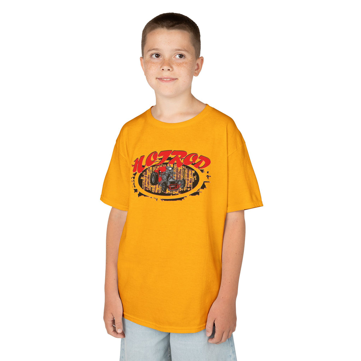 Kids Retro Hotrod Graphic Tee for Young Motorheads