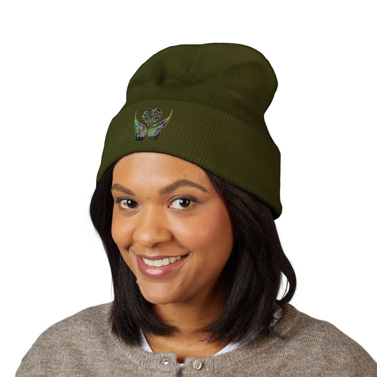Ethereal Heart and Wings Beanie