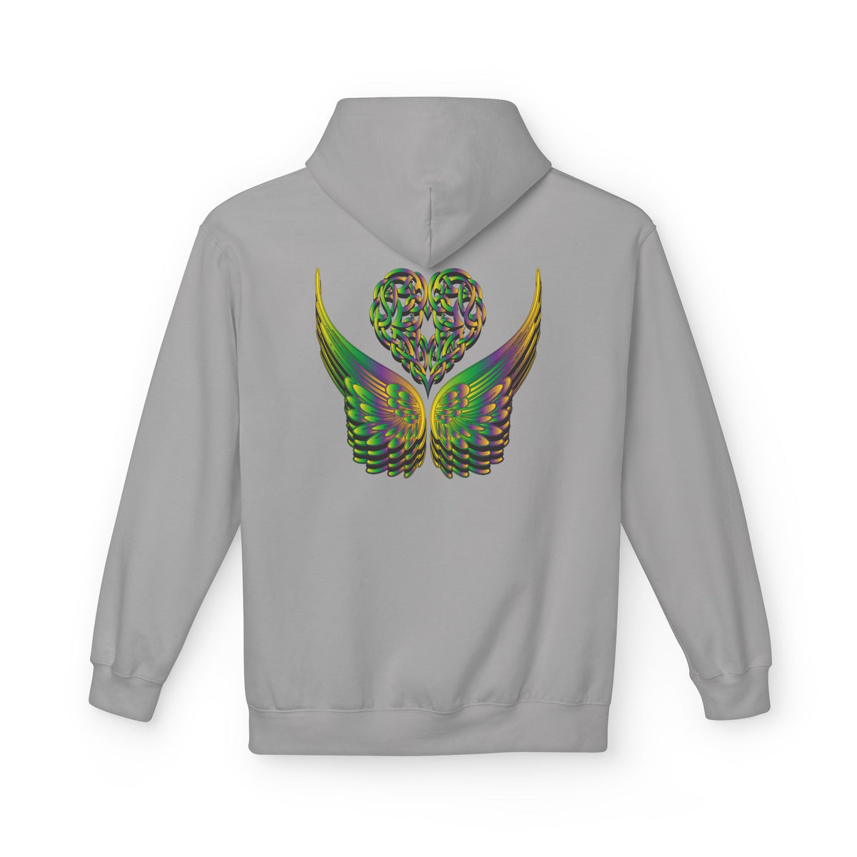 Ethereal Heart & Wings Design - Unisex Softstyle Fleece for All Occasions