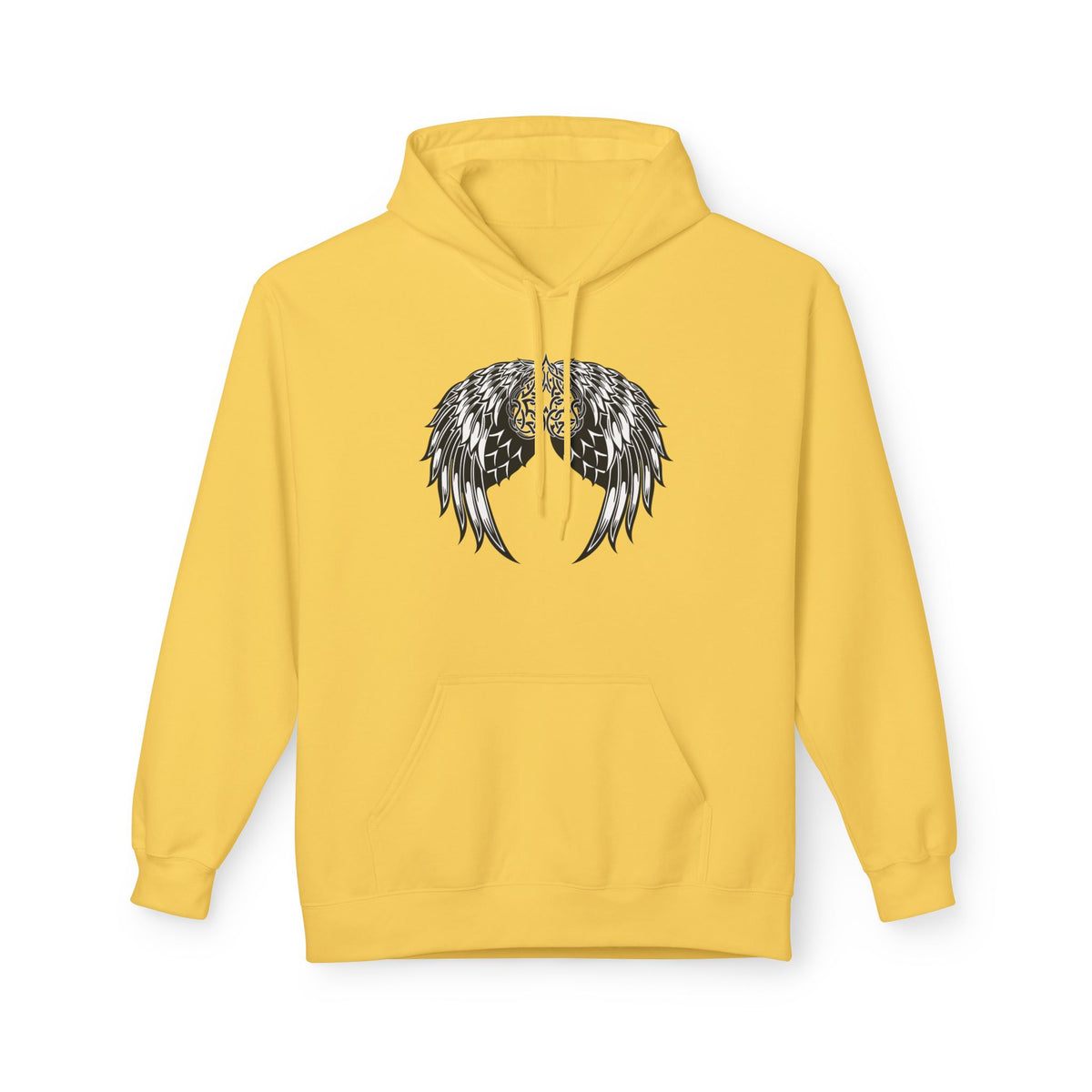 Celtic Heart with Angel Wings Graphic - Medium Weight Hooded Sweatshirt