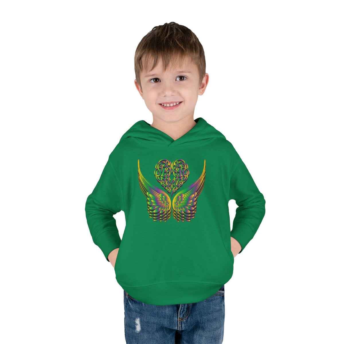Toddler Celtic Heart with Angel Wings Hoodie