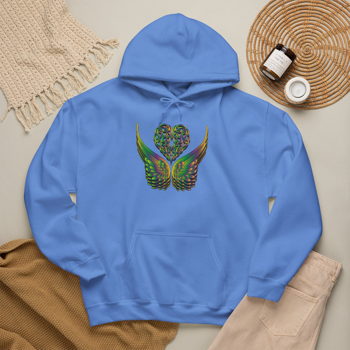 Ethereal Heart and Wings Hoodie - Heavy Blend™