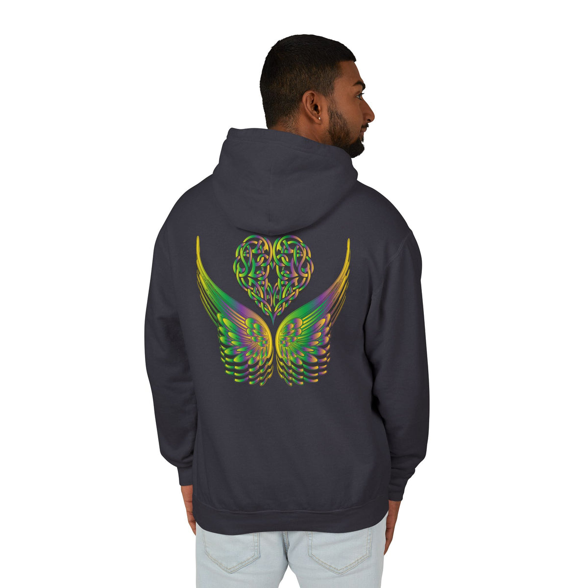 Ethereal Heart and Wings Hoodie for Nature Lovers - Lightweight™