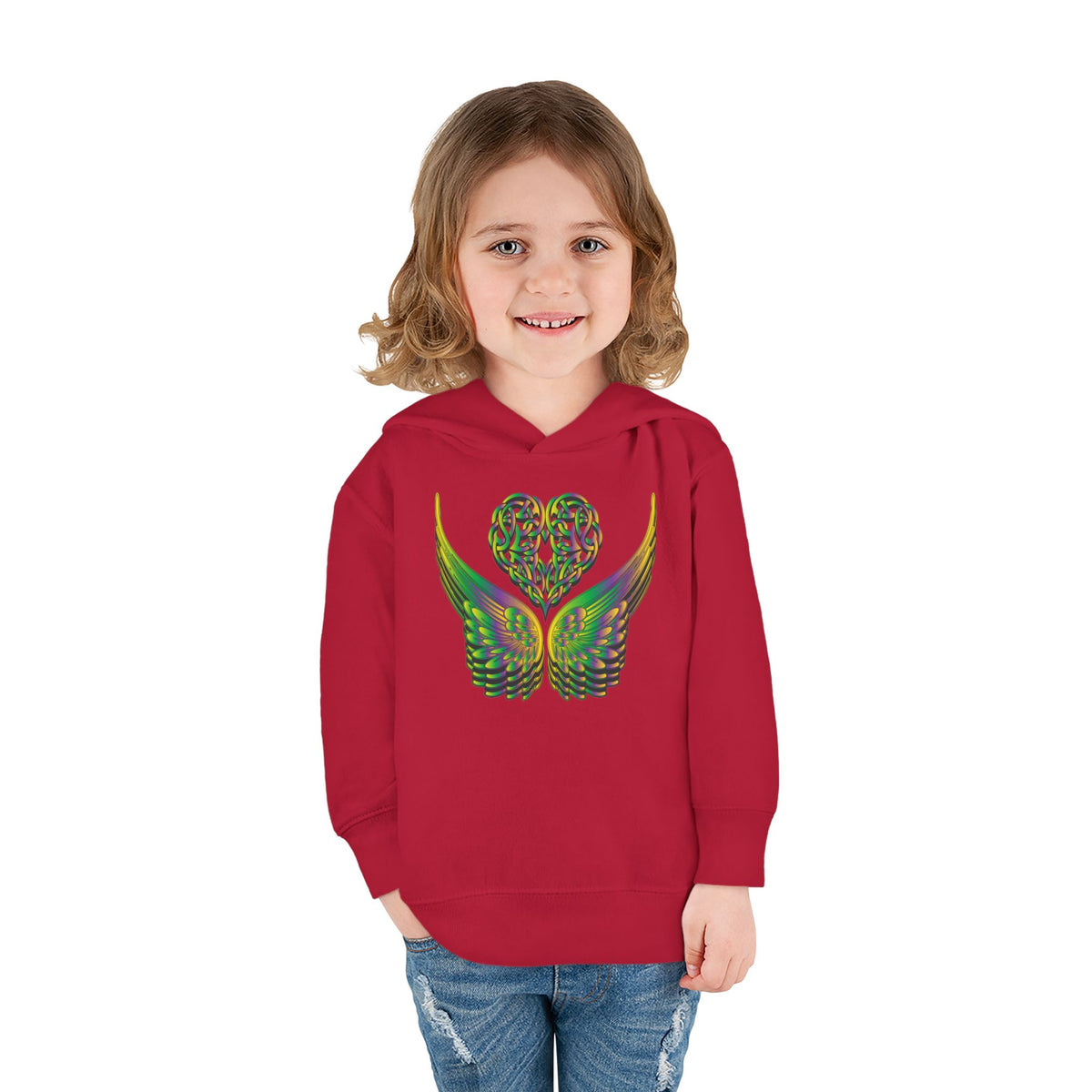 Toddler Celtic Heart with Angel Wings Hoodie