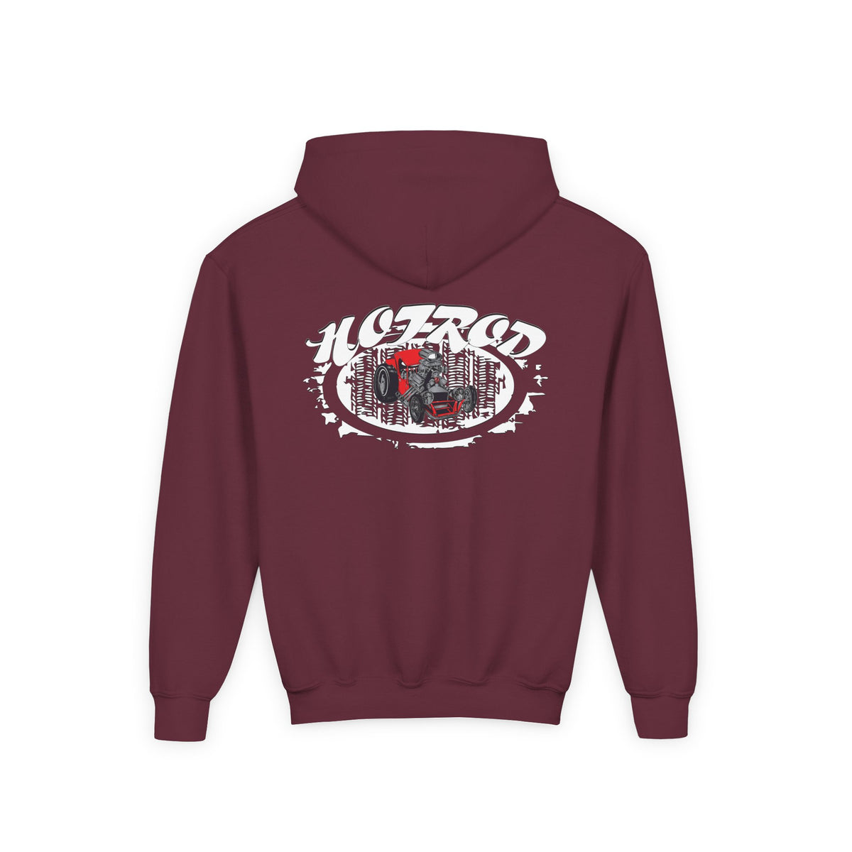 Youth Heavy Blend Hooded Sweatshirt - Hot Rod Graphic Sweatshirt for Car Lovers