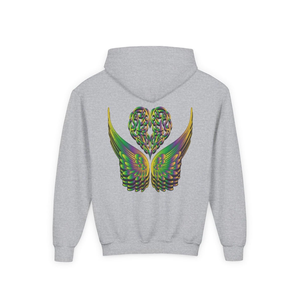 Youth Ethereal Heart and Wings Hoodie - Perfect for Nature Lovers