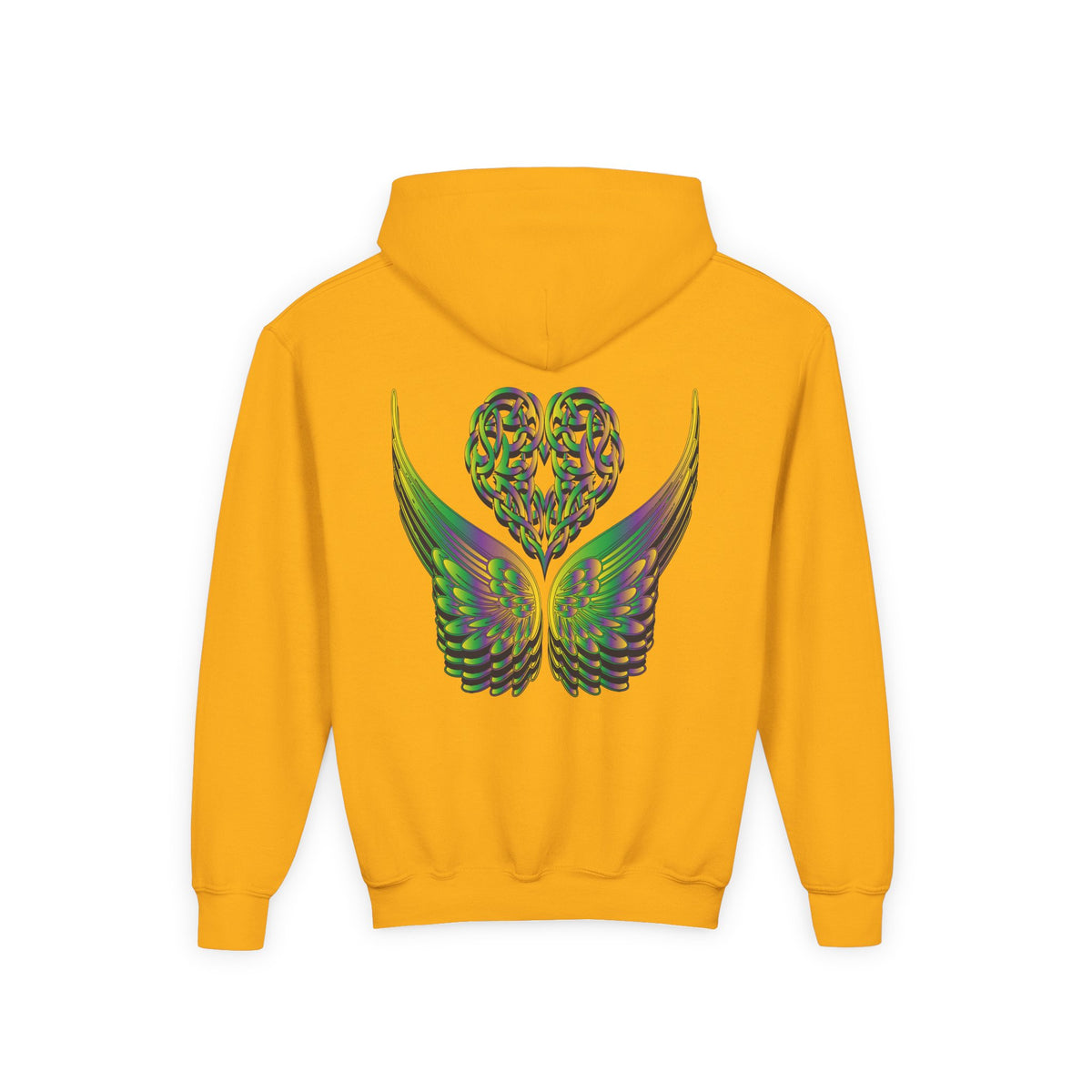 Youth Ethereal Heart and Wings Hoodie - Perfect for Nature Lovers
