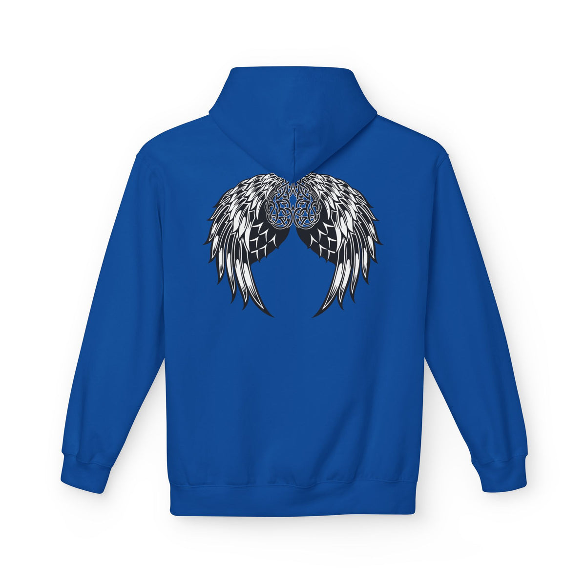 Celtic Heart with Angel Wings Graphic - Medium Weight Hooded Sweatshirt