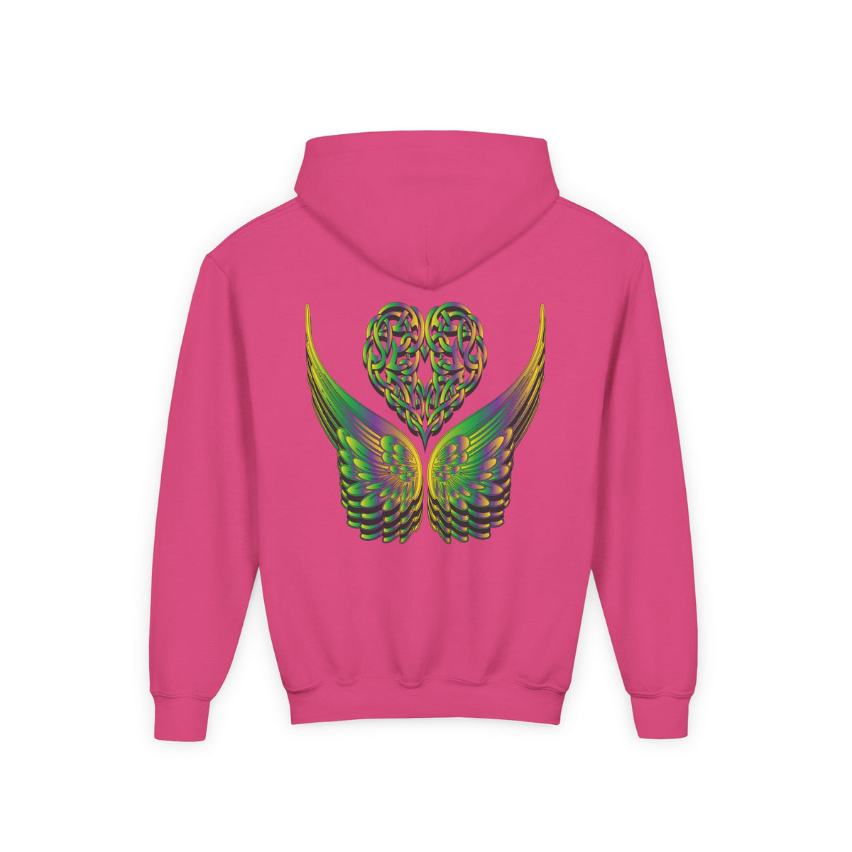 Youth Ethereal Heart and Wings Hoodie - Perfect for Nature Lovers