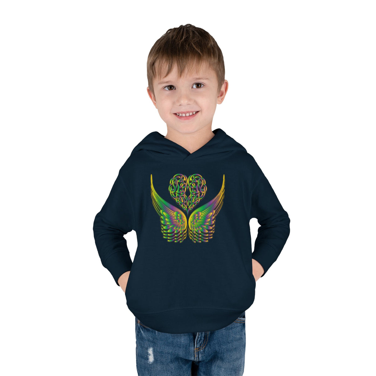 Toddler Celtic Heart with Angel Wings Hoodie