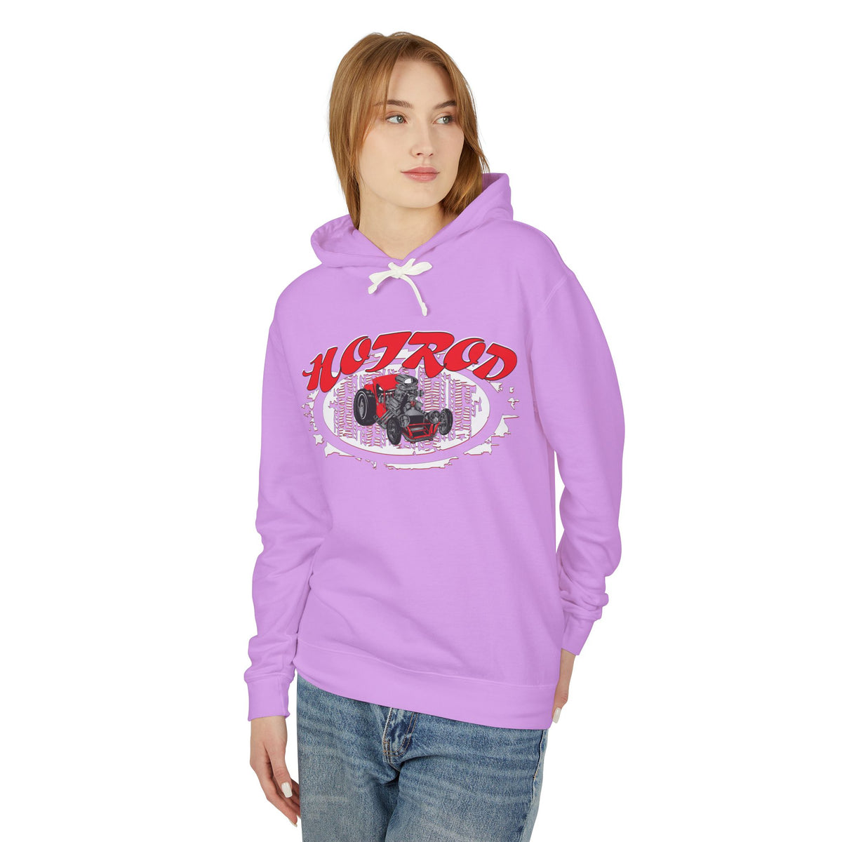 Retro Hotrod Hoodie for Classic Car Enthusiasts - Light Blend Sweatshirt