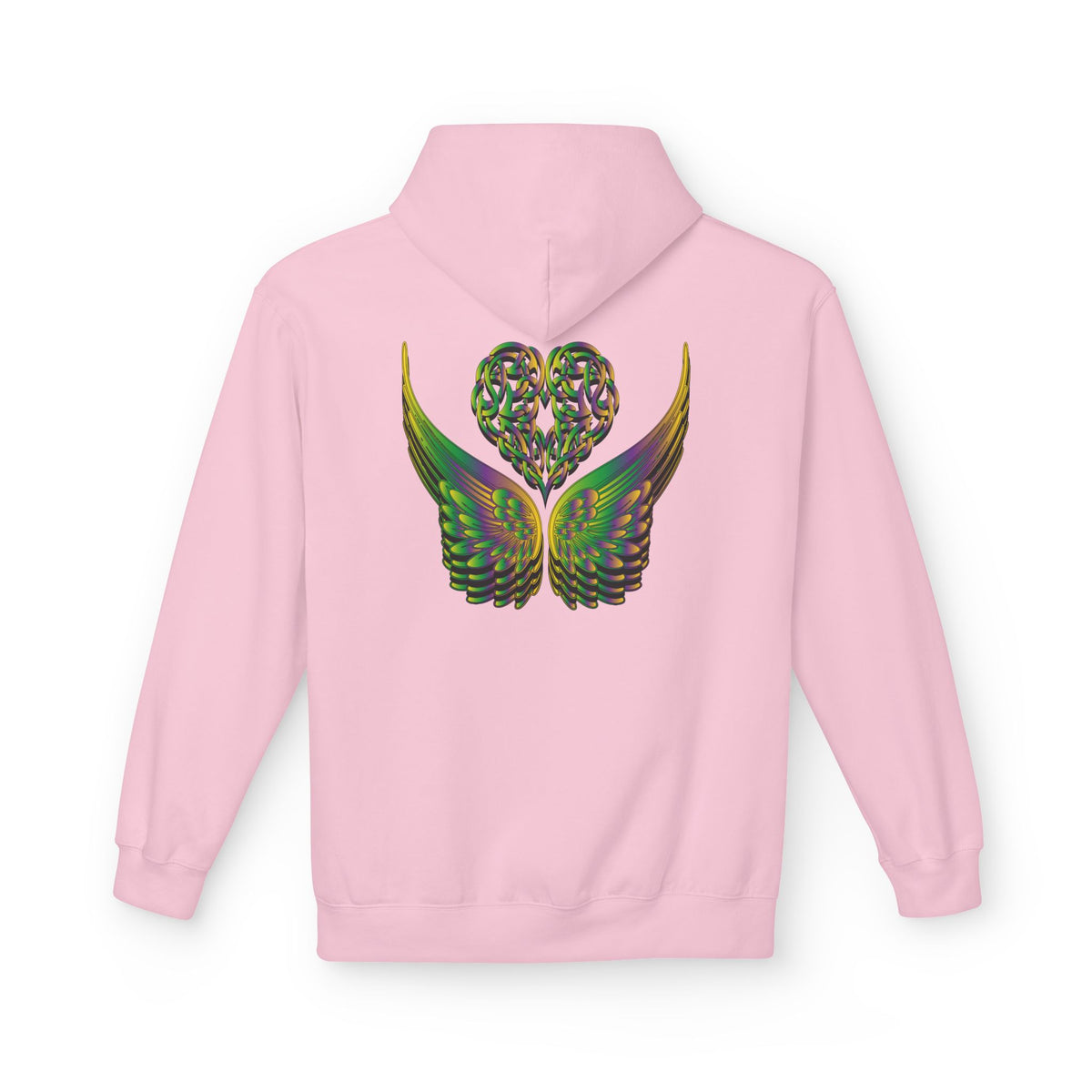 Ethereal Heart & Wings Design - Unisex Softstyle Fleece for All Occasions