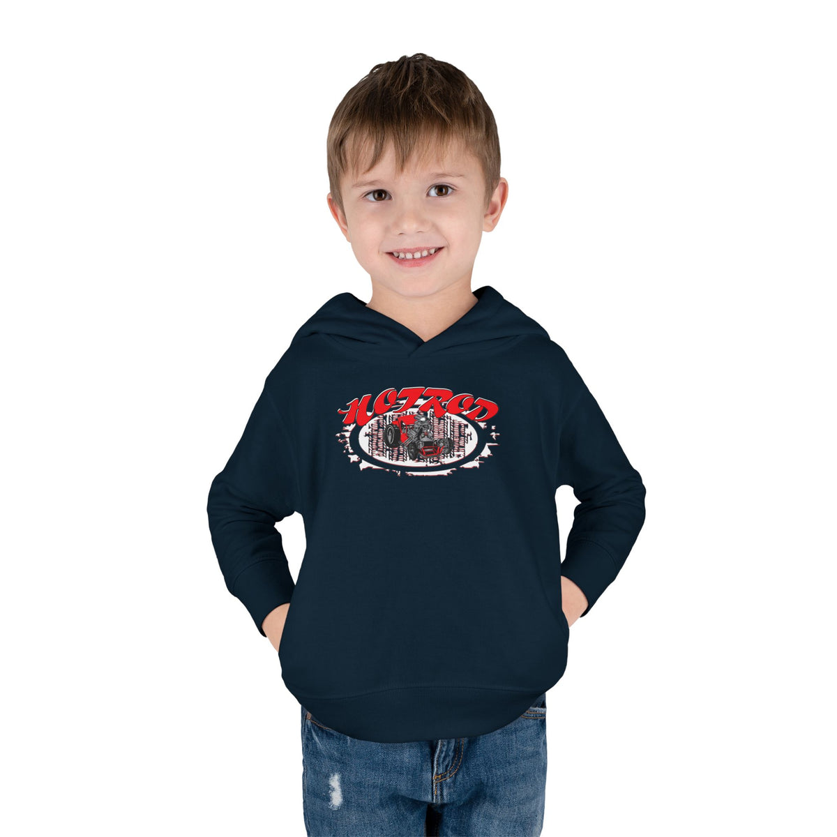 Toddler Retro Hotrod Graphic Hoodie for Young Motorheads