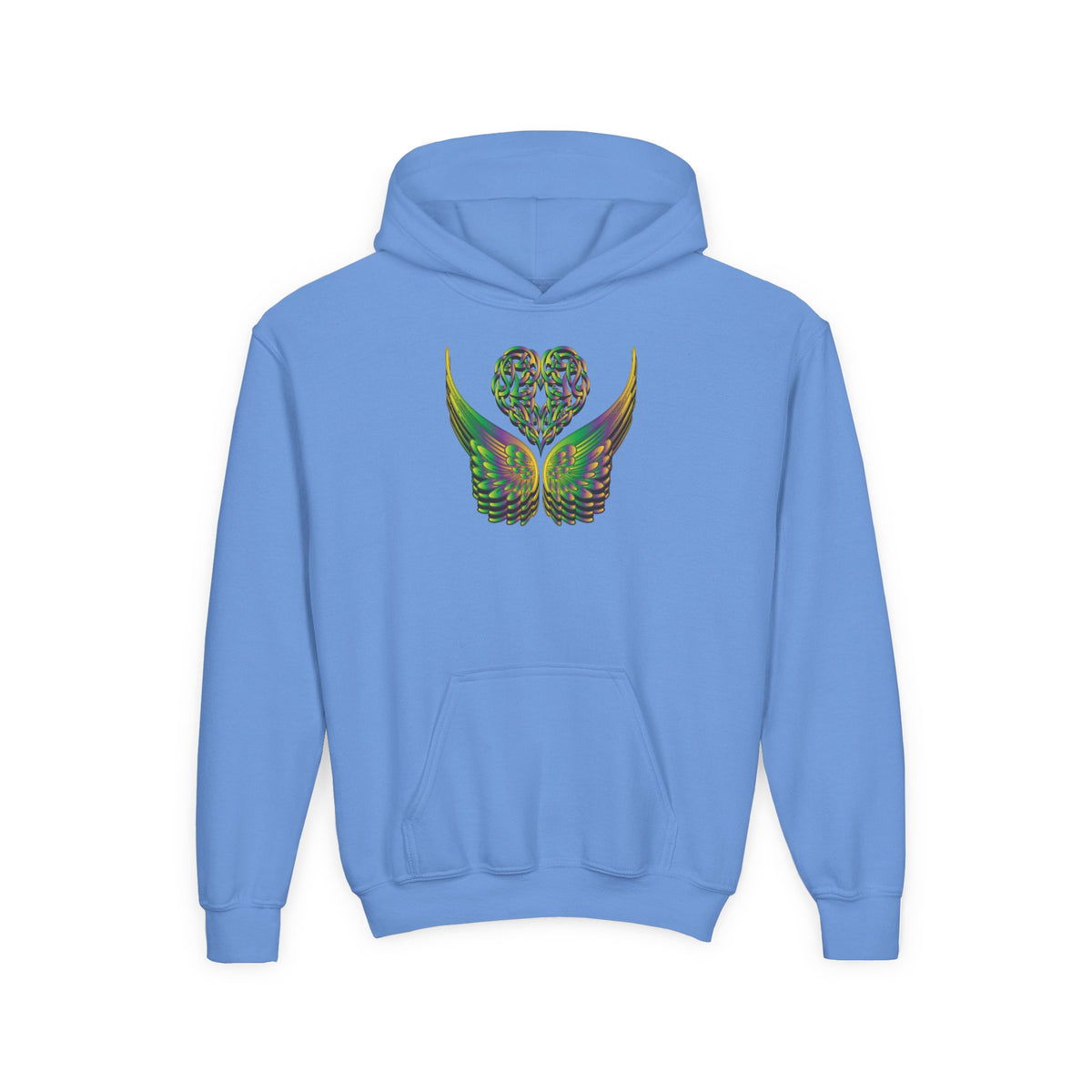 Youth Ethereal Heart and Wings Hoodie - Perfect for Nature Lovers