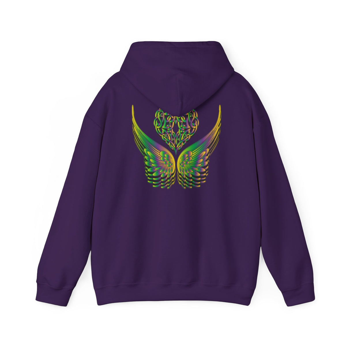 Ethereal Heart and Wings Hoodie for Nature Lovers - Heavy Blend™