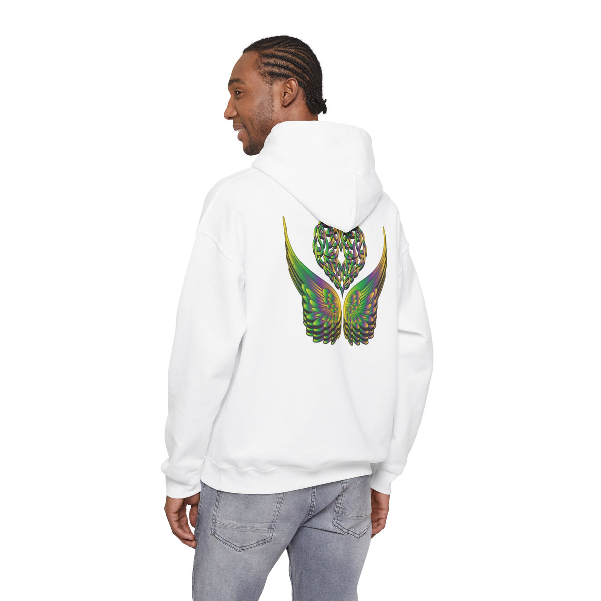 Ethereal Heart and Wings Hoodie - Heavy Blend™