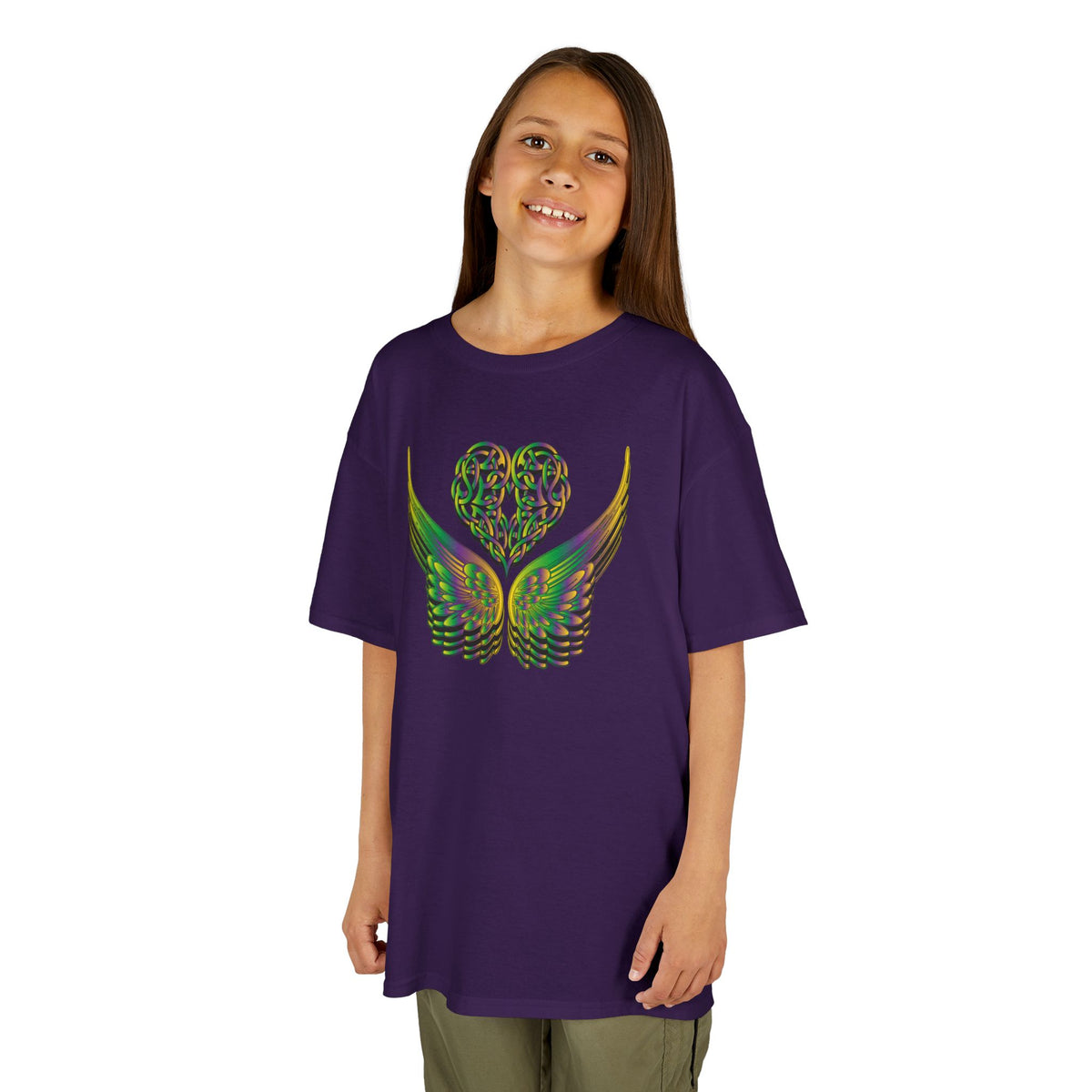 Kids Ethereal Heart and Wings Tee Perfect for Nature Lovers