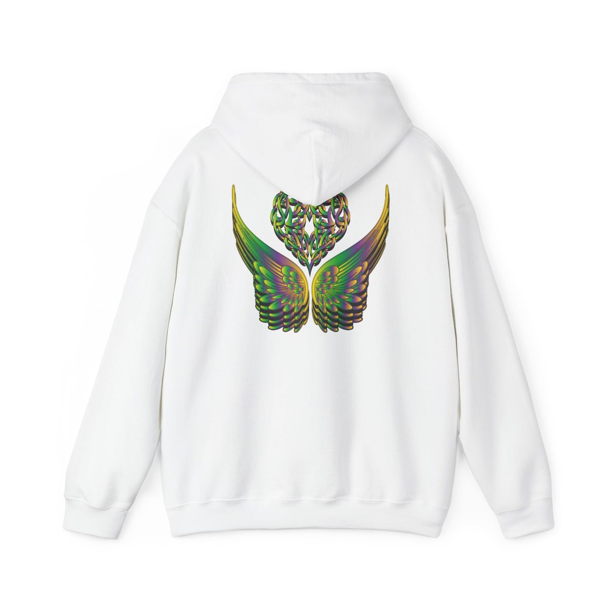 Ethereal Heart and Wings Hoodie for Nature Lovers - Heavy Blend™