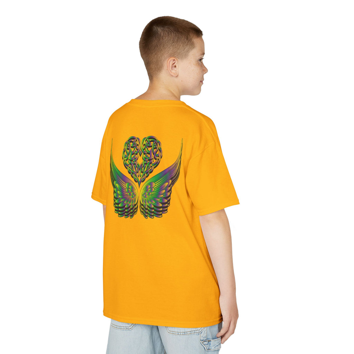 Kids Ethereal Heart and Wings Tee Perfect for Nature Lovers