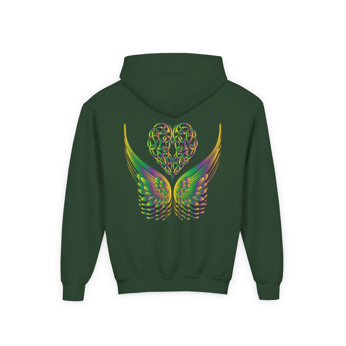 Youth Ethereal Heart and Wings Hoodie - Perfect for Nature Lovers