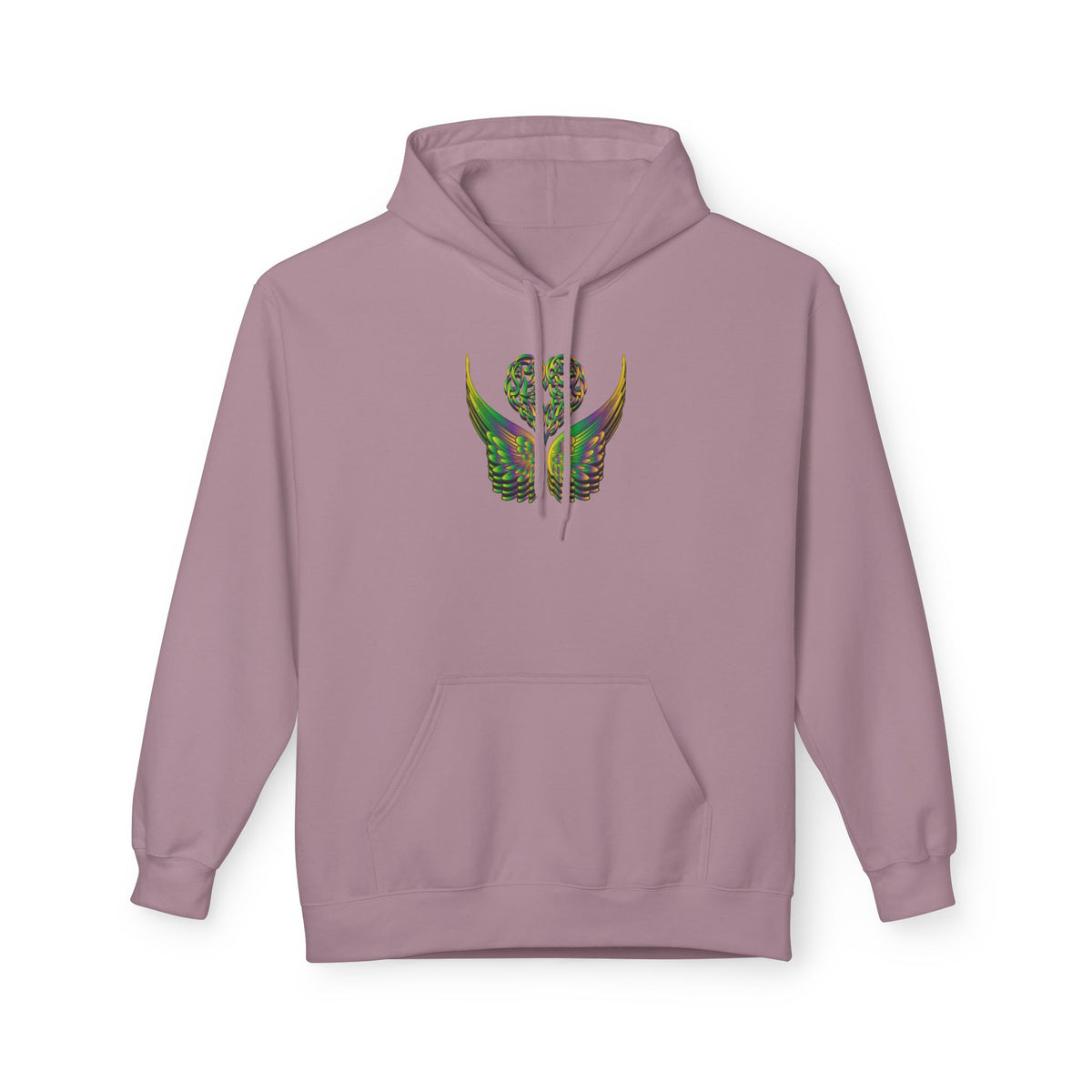 Ethereal Heart & Wings Design - Unisex Softstyle Fleece for All Occasions