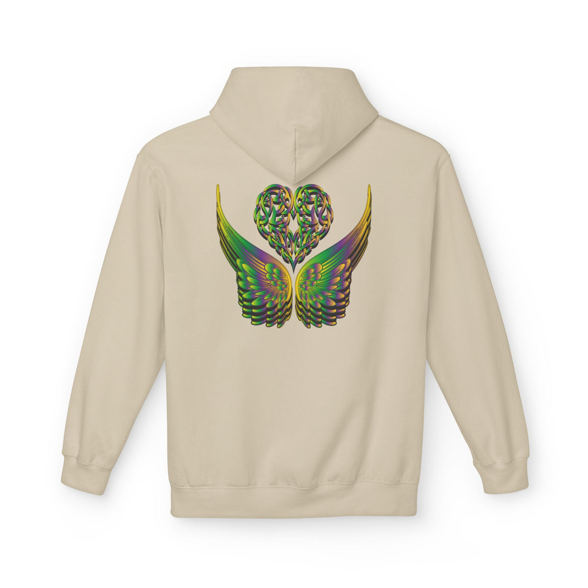 Ethereal Heart & Wings Design - Unisex Softstyle Fleece for All Occasions