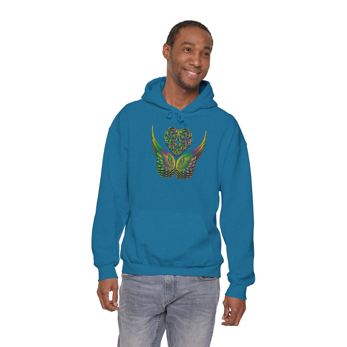 Ethereal Heart and Wings Hoodie - Heavy Blend™