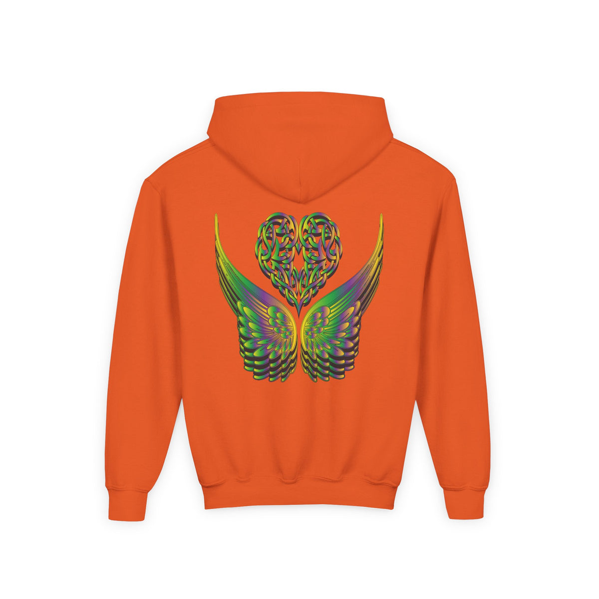 Youth Ethereal Heart and Wings Hoodie - Perfect for Nature Lovers
