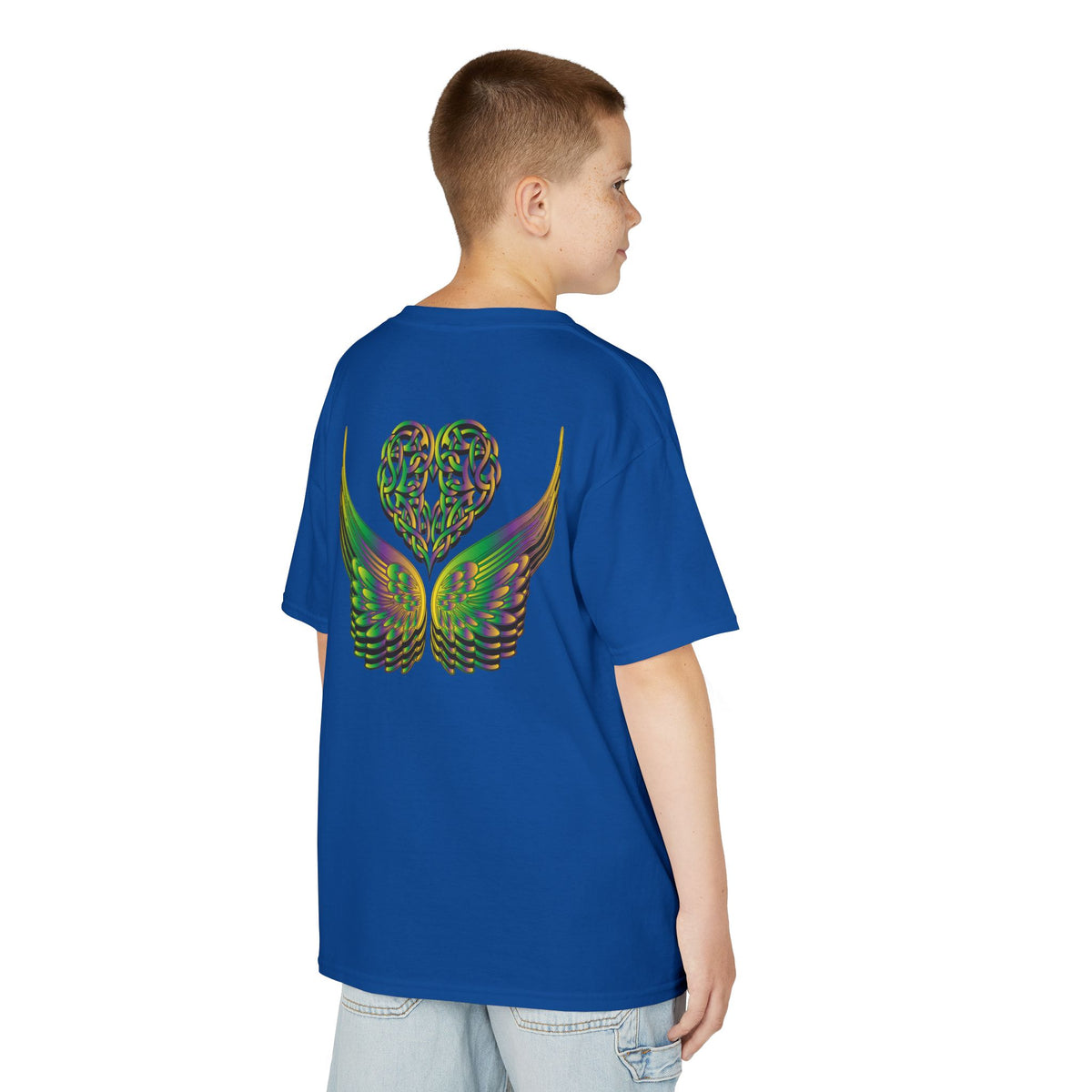Kids Ethereal Heart and Wings Tee Perfect for Nature Lovers
