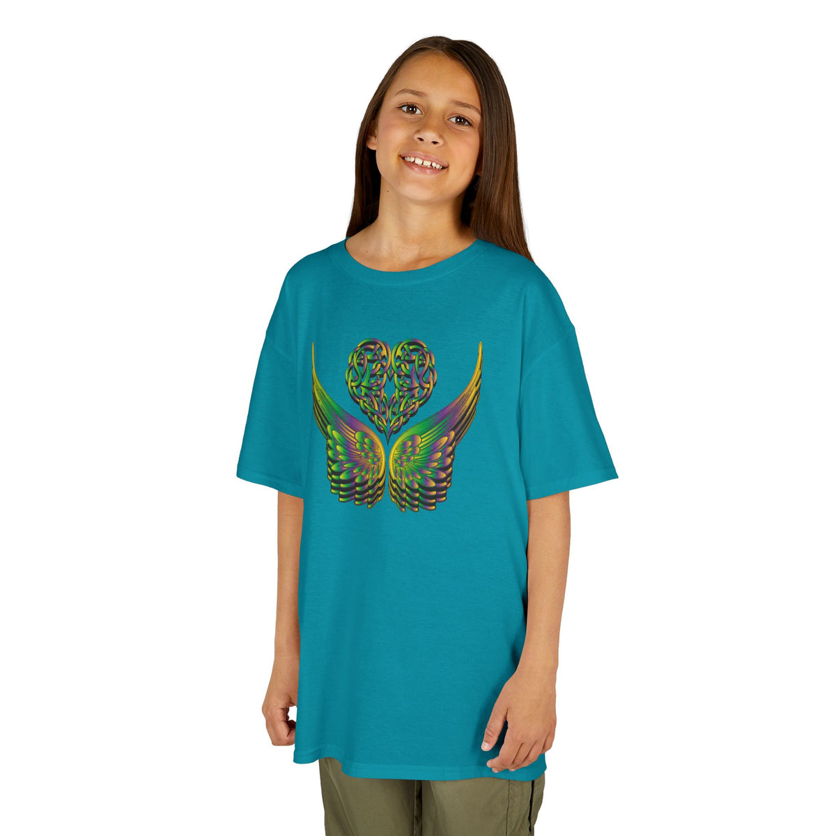 Kids Ethereal Heart and Wings Tee Perfect for Nature Lovers