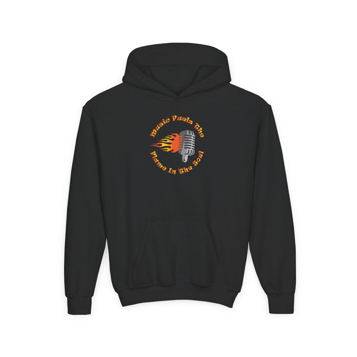 Youth Music-Themed Hoodie - 'Music Fuels The Flame in The Soul'