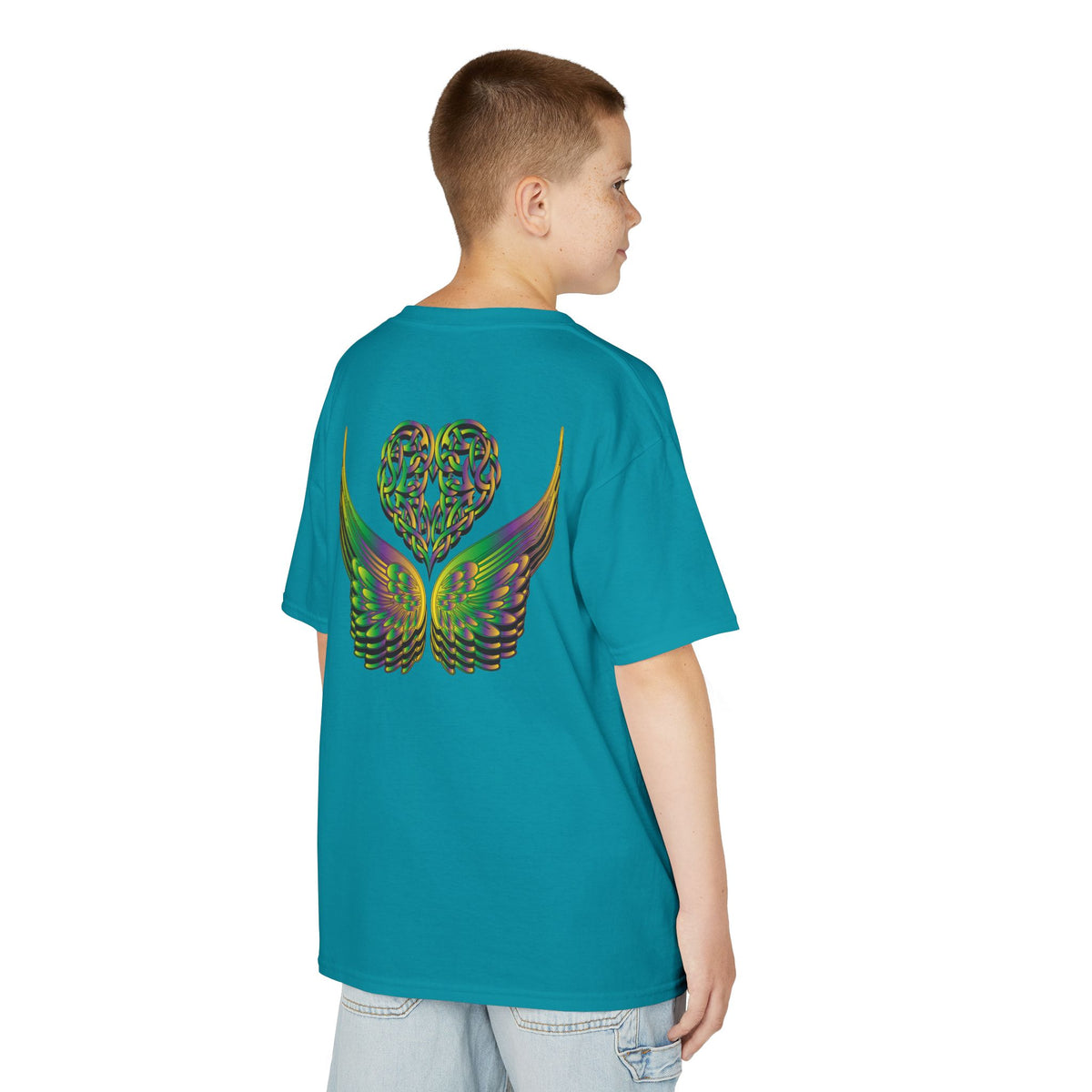 Kids Ethereal Heart and Wings Tee Perfect for Nature Lovers