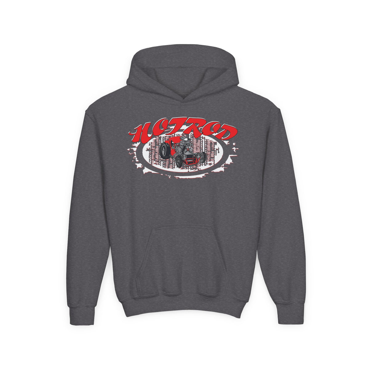 Youth Heavy Blend Hooded Sweatshirt - Hot Rod Graphic Sweatshirt for Car Lovers