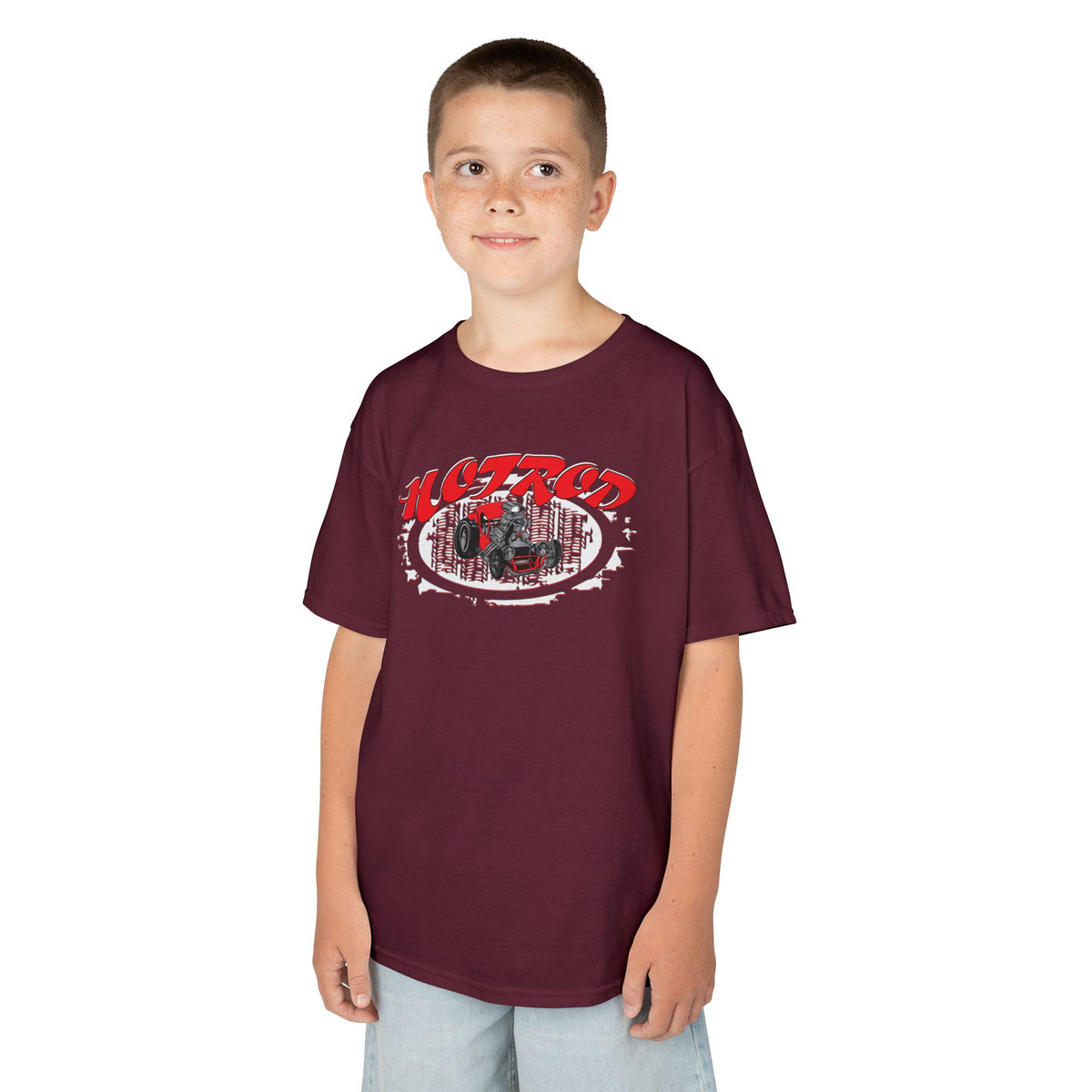 Kids Retro Hotrod Graphic Tee for Young Motorheads