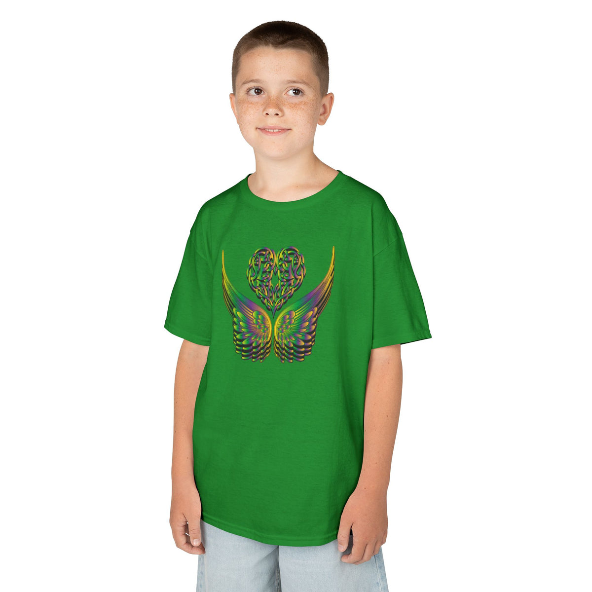 Kids Ethereal Heart and Wings Tee Perfect for Nature Lovers