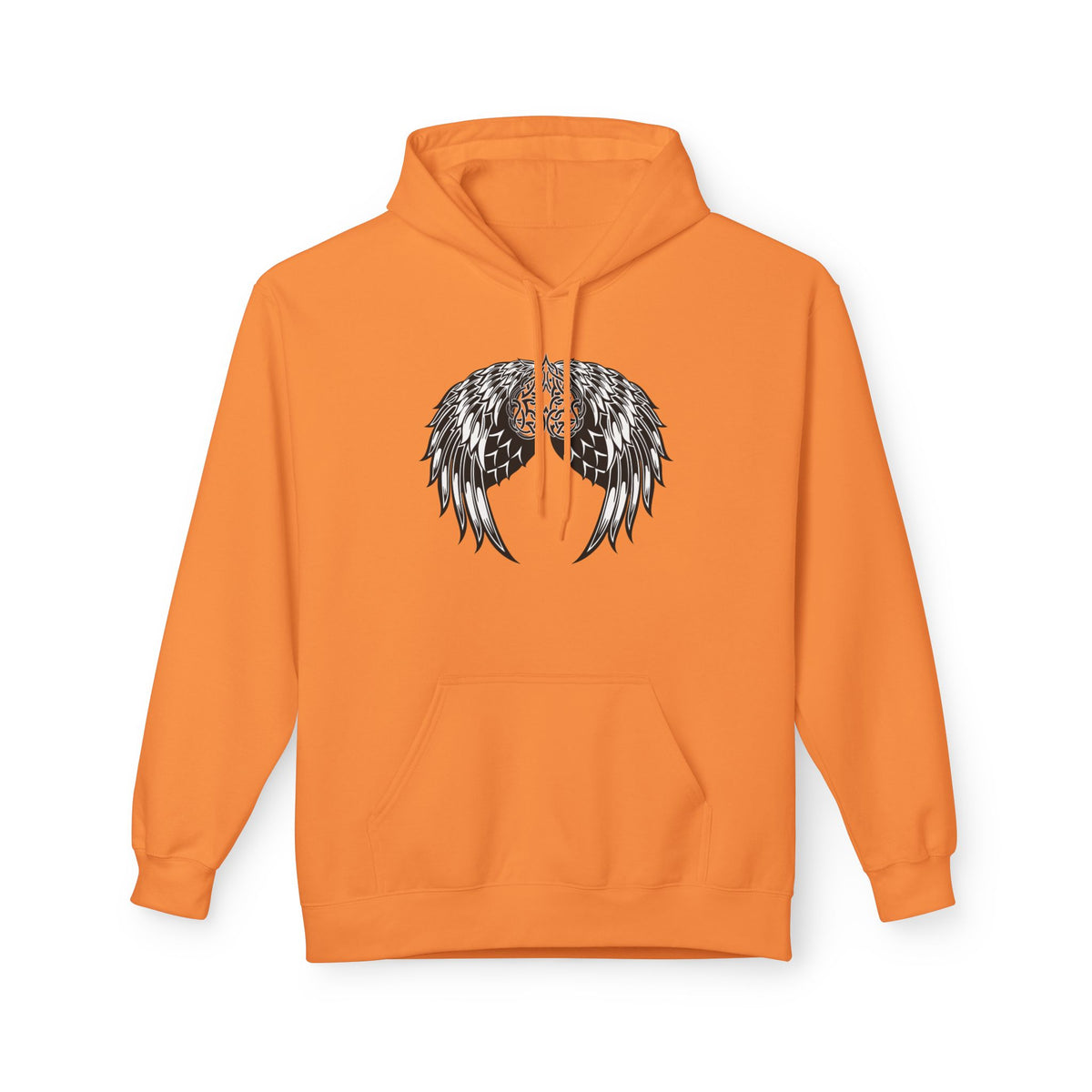 Celtic Heart with Angel Wings Graphic - Medium Weight Hooded Sweatshirt