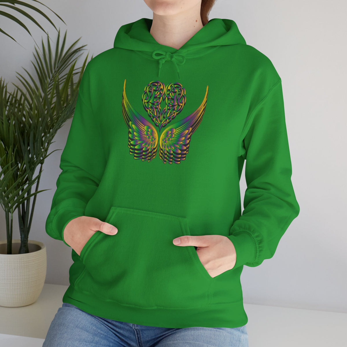 Ethereal Heart and Wings Hoodie - Heavy Blend™