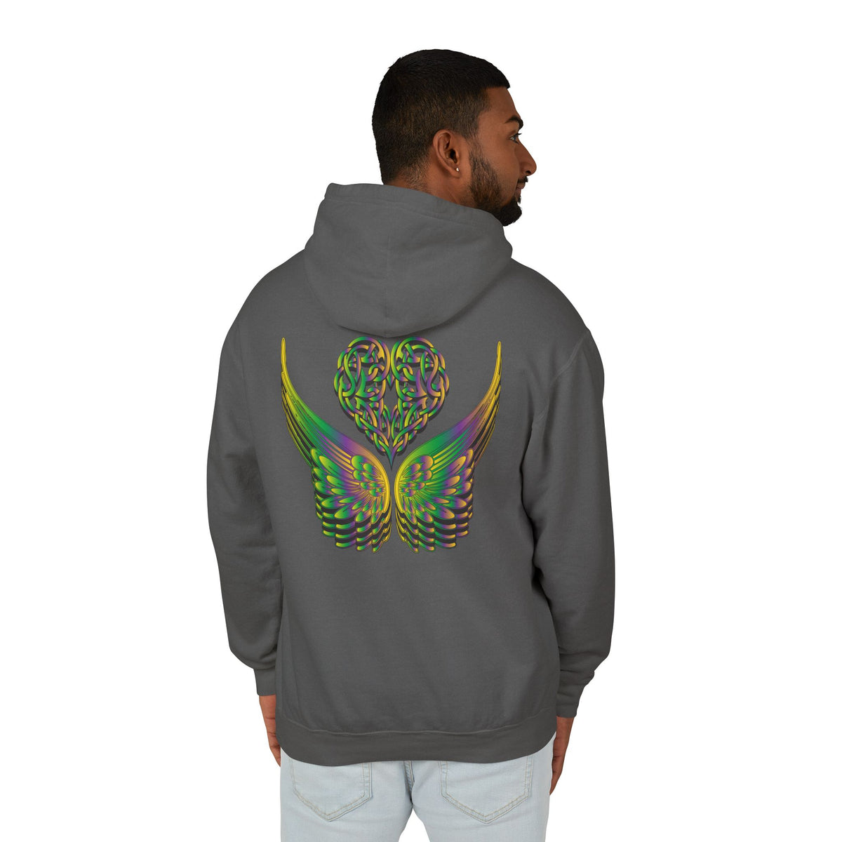 Ethereal Heart and Wings Hoodie for Nature Lovers - Lightweight™