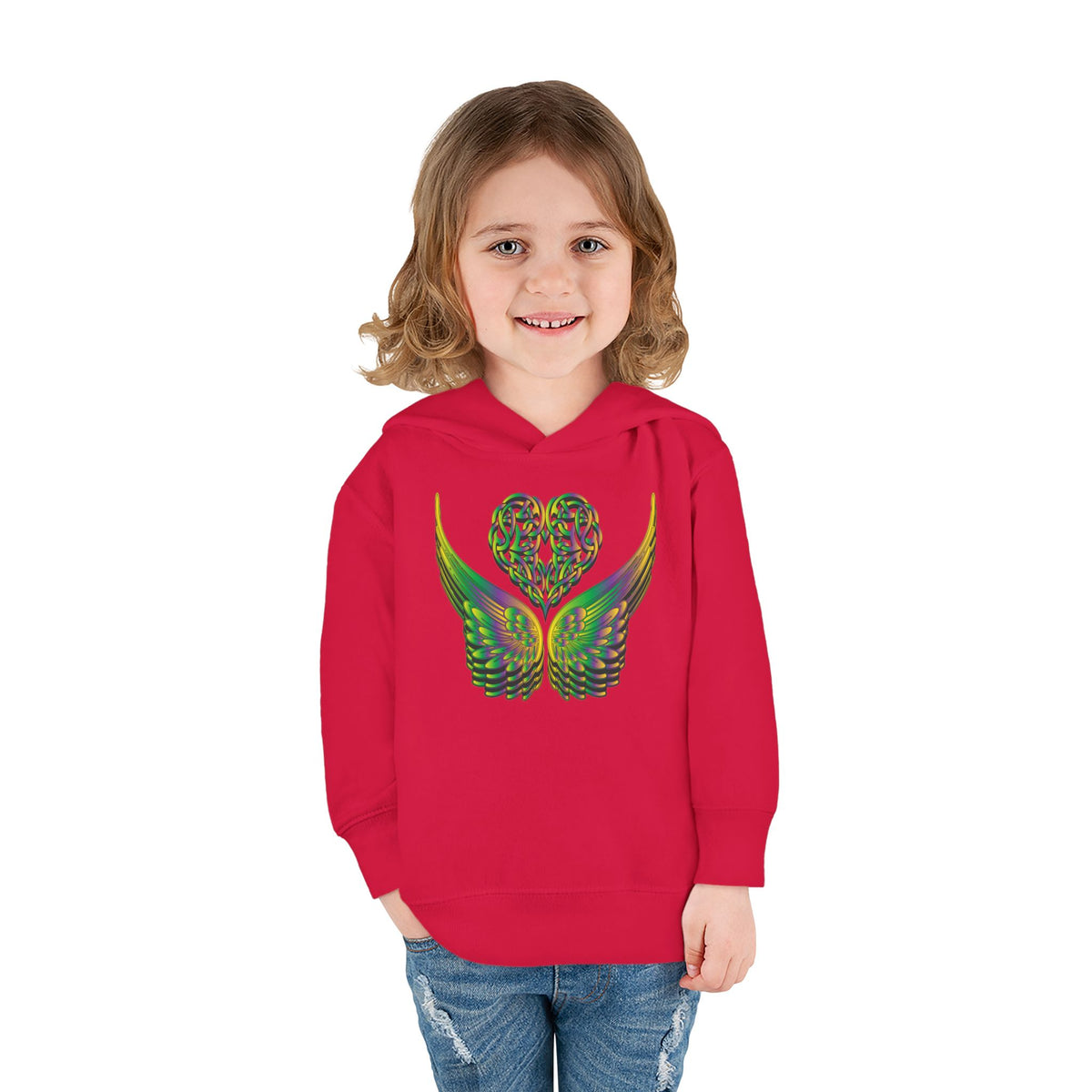 Toddler Celtic Heart with Angel Wings Hoodie