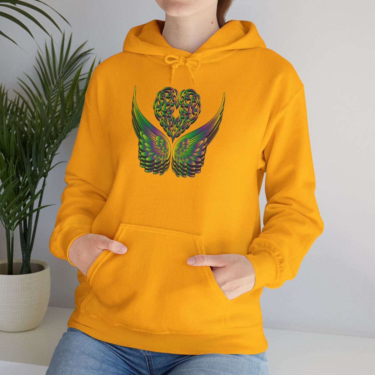 Ethereal Heart and Wings Hoodie - Heavy Blend™