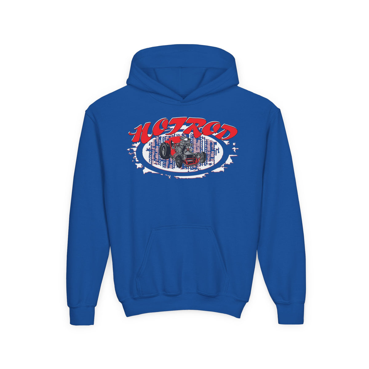 Youth Heavy Blend Hooded Sweatshirt - Hot Rod Graphic Sweatshirt for Car Lovers