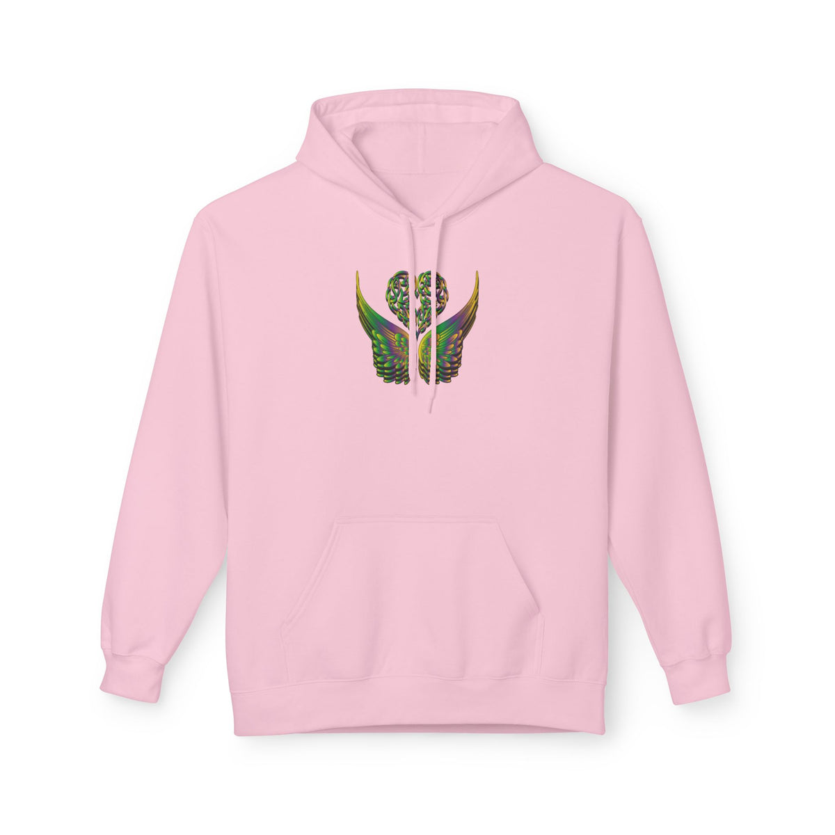 Ethereal Heart & Wings Design - Unisex Softstyle Fleece for All Occasions