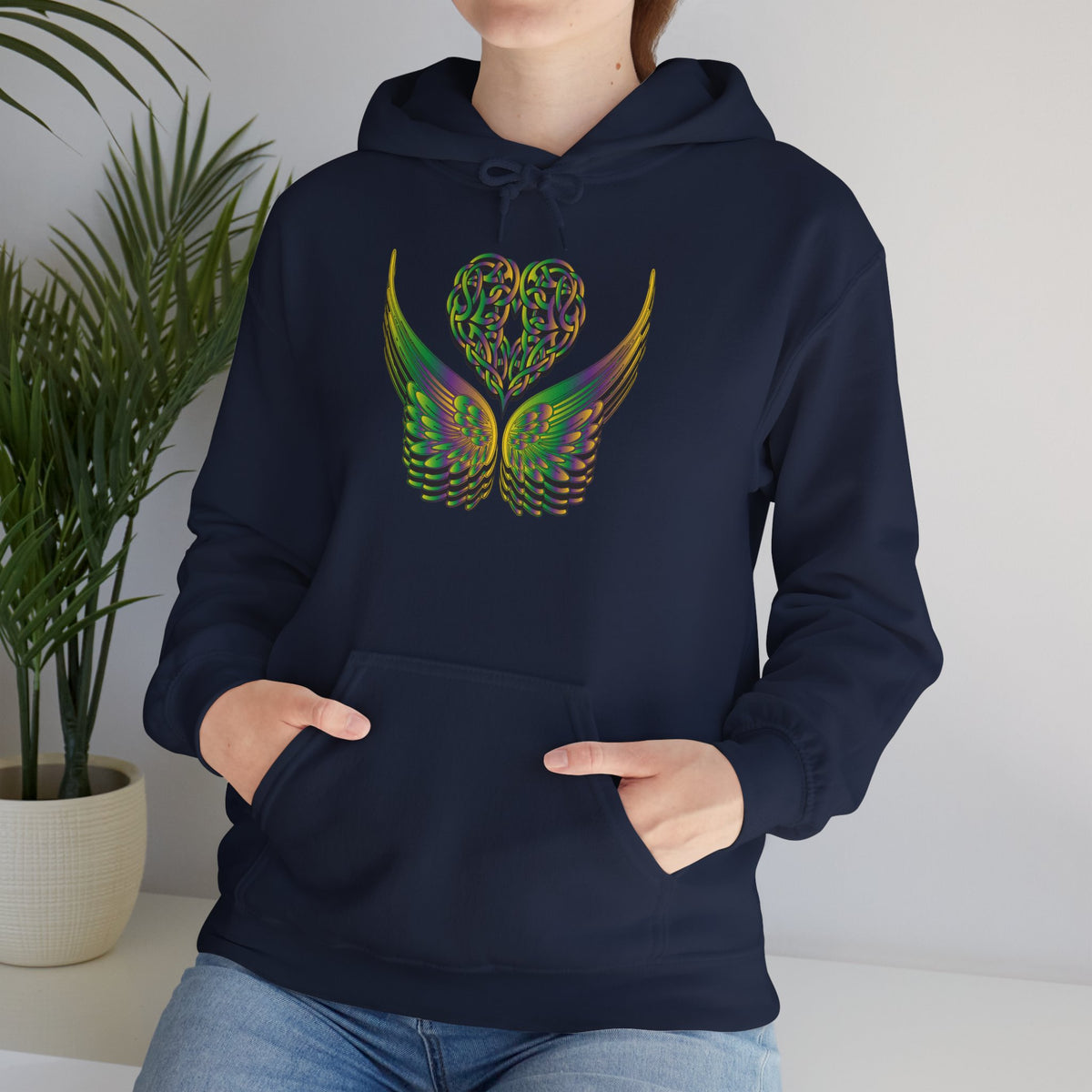 Ethereal Heart and Wings Hoodie - Heavy Blend™