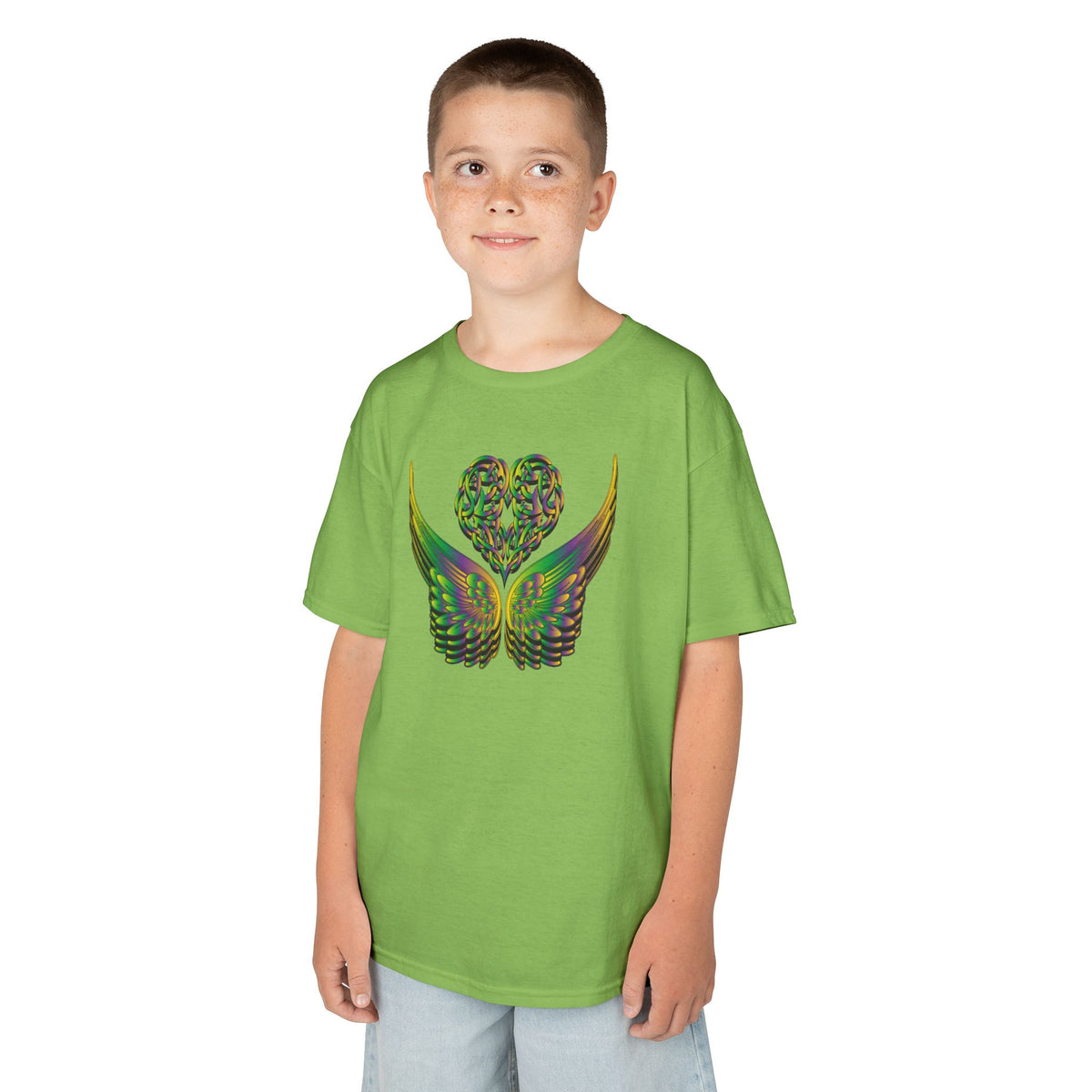 Kids Ethereal Heart and Wings Tee Perfect for Nature Lovers