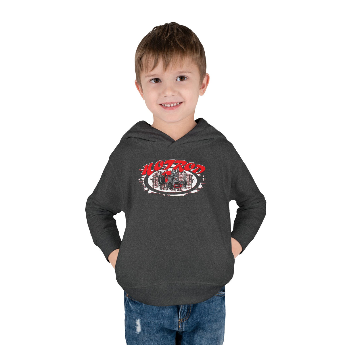 Toddler Retro Hotrod Graphic Hoodie for Young Motorheads